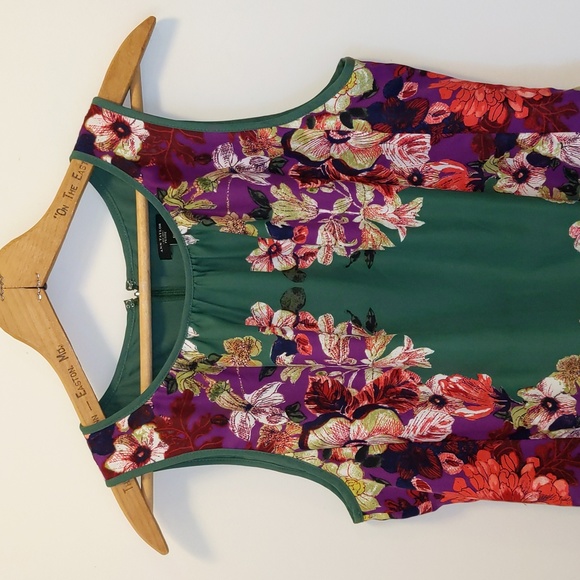 Ann Taylor Petite Women's Size 8P Sleeveless Floral Print Lined Dress - Picture 2 of 14